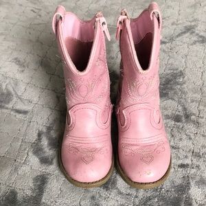 Pink cowgirl boots size 7